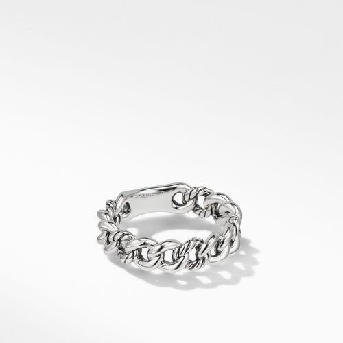 Belmont Curb Link Band Ring In Sterling Silver