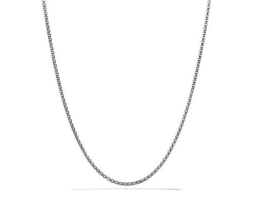 BOX CHAIN NECKLACE WITH GREY TITANIUM