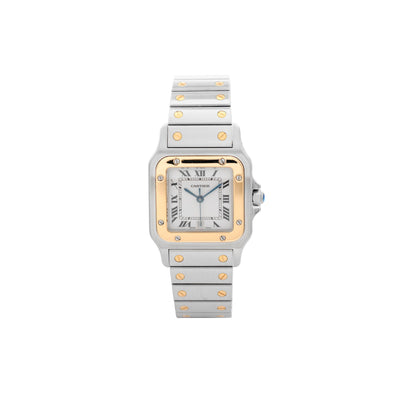 CARTIER STAINLESS STEEL AND GOLD WATCH - Tapper's Jewelry 