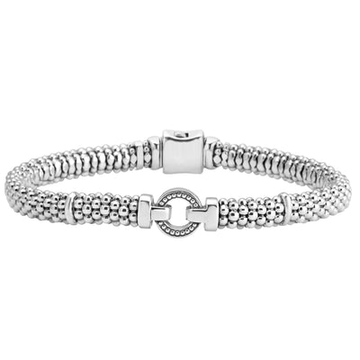 CAVIAR BRACELET WITH CIRCLE CENTER - Tapper's Jewelry 