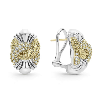 CAVIAR DIAMOND KNOT EARRINGS - Tapper's Jewelry 