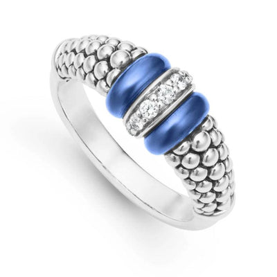 CERAMIC AND CAVIAR DIAMOND RING - Tapper's Jewelry 