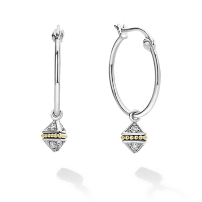 CHARM DIAMOND HOOP EARRINGS - Tapper's Jewelry 