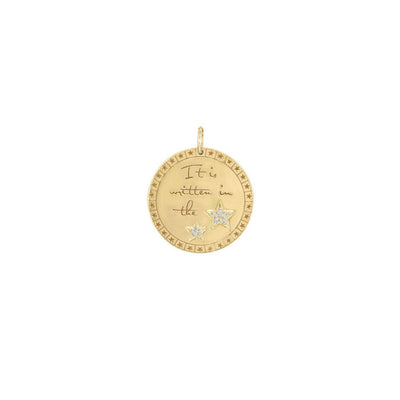 GOLD "IT'S WRITTEN IN THE STARS" DIAMOND CHARM - Tapper's Jewelry 