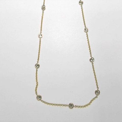 GOLD NECKLACE WITH DIAMOND STATIONS - Tapper's Jewelry 