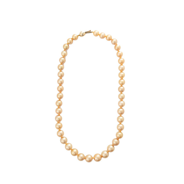 Golden pearl double line necklace - Ambika Creation - 4255888