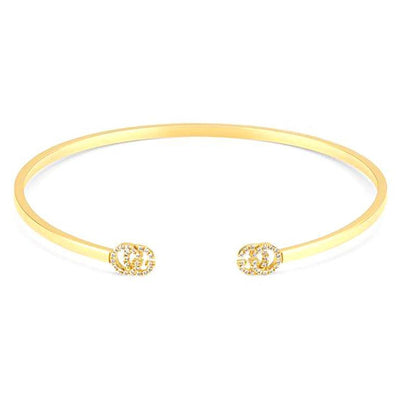 Gucci 18K Yellow Gold  46 Round Brilliant Diamond Bracelet - Tapper's Jewelry 