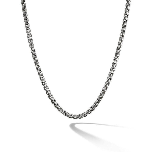 BOX CHAIN NECKLACE IN STERLING SILVER, 4.8MM