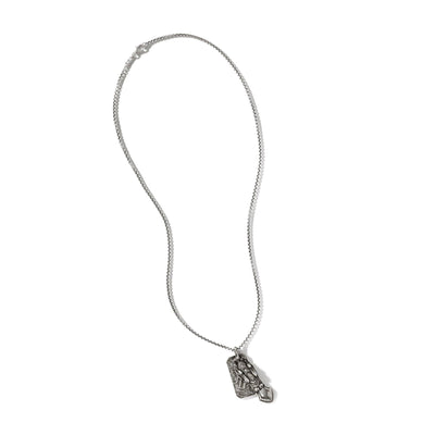 LEGENDS NAGA RETICULATED SILVER PENDANT NECKLACE - Tapper's Jewelry 