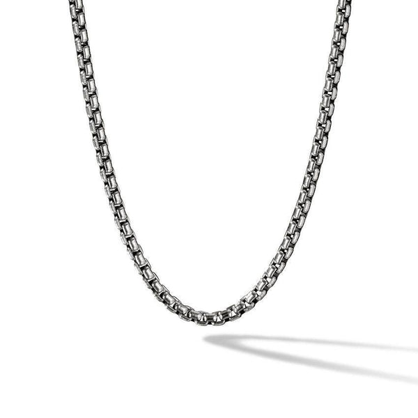 David Yurman Stainless Steel & Sterling Silver Box Chain Necklace, 22