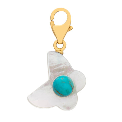 PEARL BUTTERFLY CHARM WITH 18K GOLD CLASP - Tapper's Jewelry 