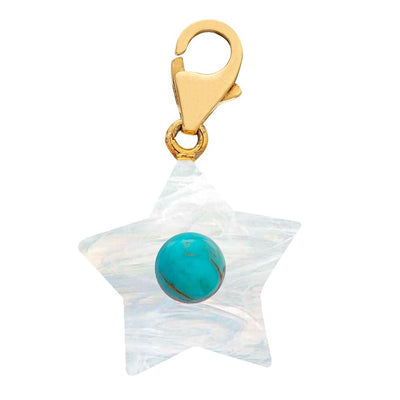 PEARL STAR CHARM WITH 18K GOLD CLASP - Tapper's Jewelry 