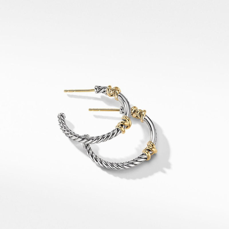 Petite Helena Wrap Hoop Earrings In Sterling Silver With 18K Yellow Go