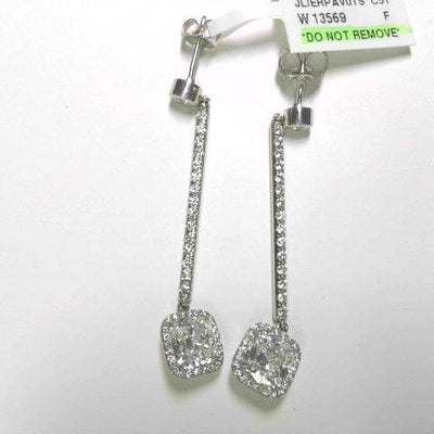 PL Platinum Diamond and Diamond  and Diamond Earrings - Tapper's Jewelry 