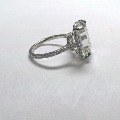 PL Platinum Diamond and Diamond  Ring Mounting - Tapper's Jewelry 