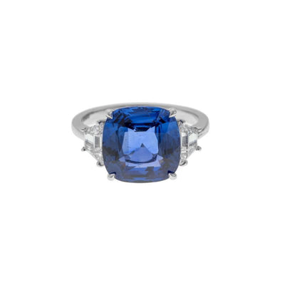 PL Platinum Sapphire and Diamond  Ring - Tapper's Jewelry 