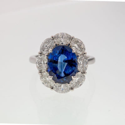PL Platinum Sapphire and Diamond  Ring - Tapper's Jewelry 