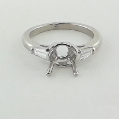 PLATINUM 3 STONE DIAMOND MOUNTING - Tapper's Jewelry 