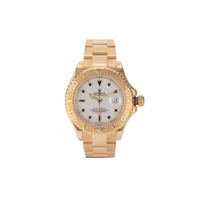 PRE-OWNED ROLEX 40MM 18K YELLOW GLD YACHT-MASTER - Tapper's Jewelry 