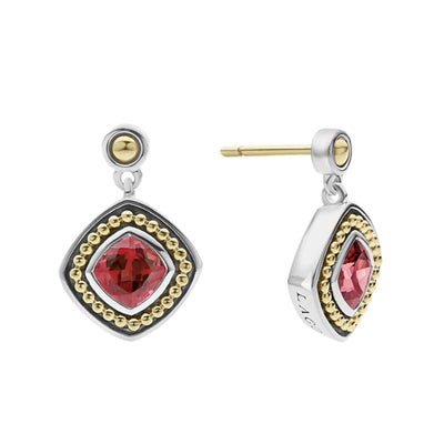 RHODOLITE GARNET DROP EARRINGS - Tapper's Jewelry 