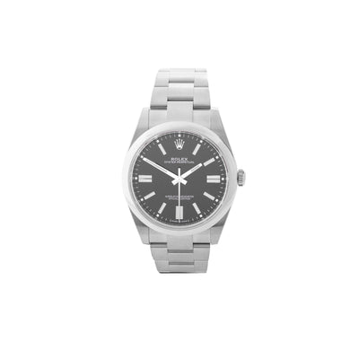 ROLEX 41MM STAINLESS STEEL OYSTER PERPETUAL WATCH - Tapper's Jewelry 