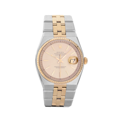 ROLEX STAINLESS STEEL AND CHAMPAGNE GOLD WATCH - Tapper's Jewelry 