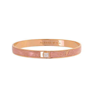 ROSE GOLD AND PINK ENAMEL BRACELET - Tapper's Jewelry 