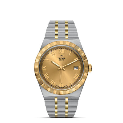 ROYAL STAINLESS STEEL AND 18K WATCH - Tapper's Jewelry 
