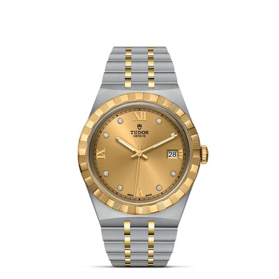 ROYAL STAINLESS STEEL AND 18K WATCH - Tapper's Jewelry 
