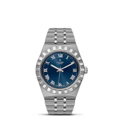 34mm Royal Steel Blue Dial with Date Watch by Tudor | M28400-0006