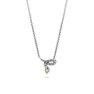 SILVER AND GOLD COBRA NECKLACE