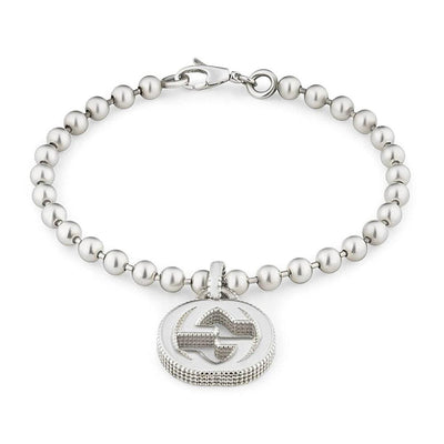 SILVER BALL CHAIN "GG" CHARM BRACELET - Tapper's Jewelry 