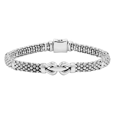 SILVER CAVIAR BUCKLE BRACELET - Tapper's Jewelry 