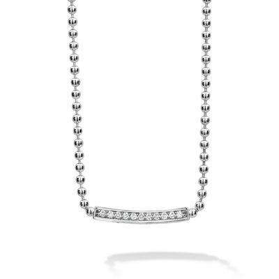 SMALL STATOIN DIAMOND BEADED NECKLACE - Tapper's Jewelry 