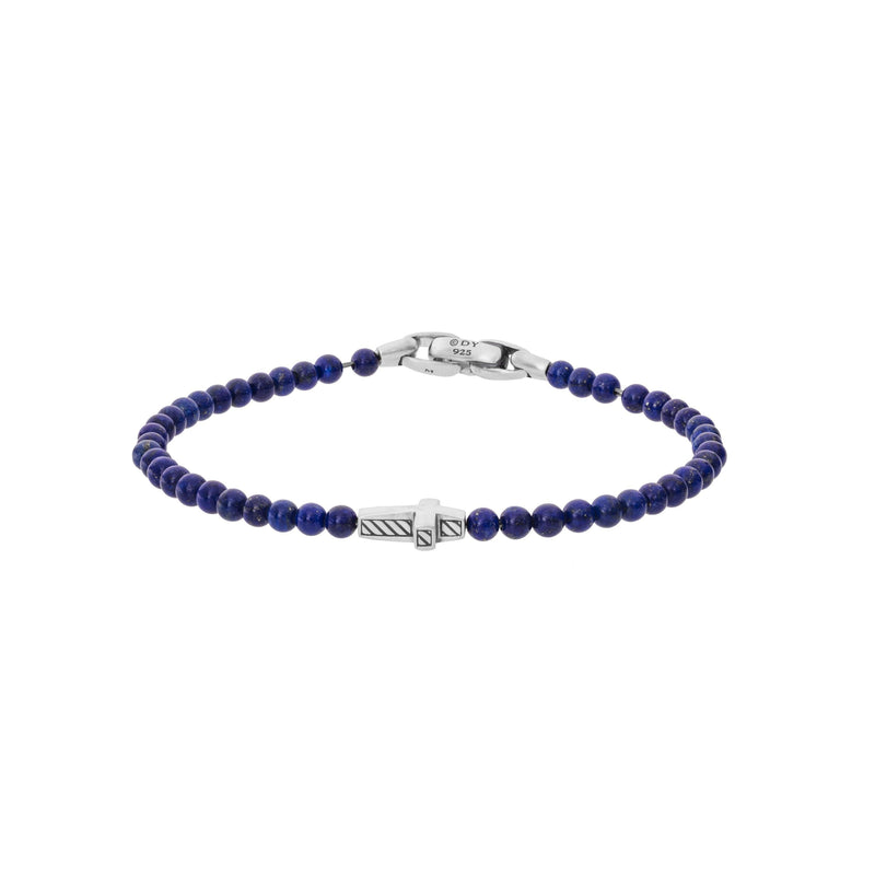 SPRITUAL BEADS CROSS STATION BRACELET WITH LAPIS