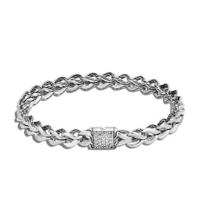 SS Sterling Silver Diamond Bracelet - Tapper's Jewelry 