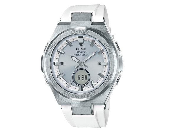 CASIO BABY-G G-MS シリーズ 腕時計（ホワイト×シルバー） stainless-steel-baby-g-watch-