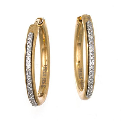 Stainless Steel Diamond Earrings - Tapper's Jewelry 