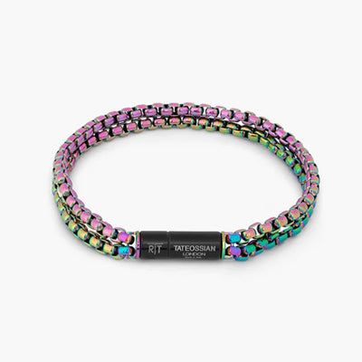 STAINLESS STEEL DOUBLE ROLO CHAIN BRACELET