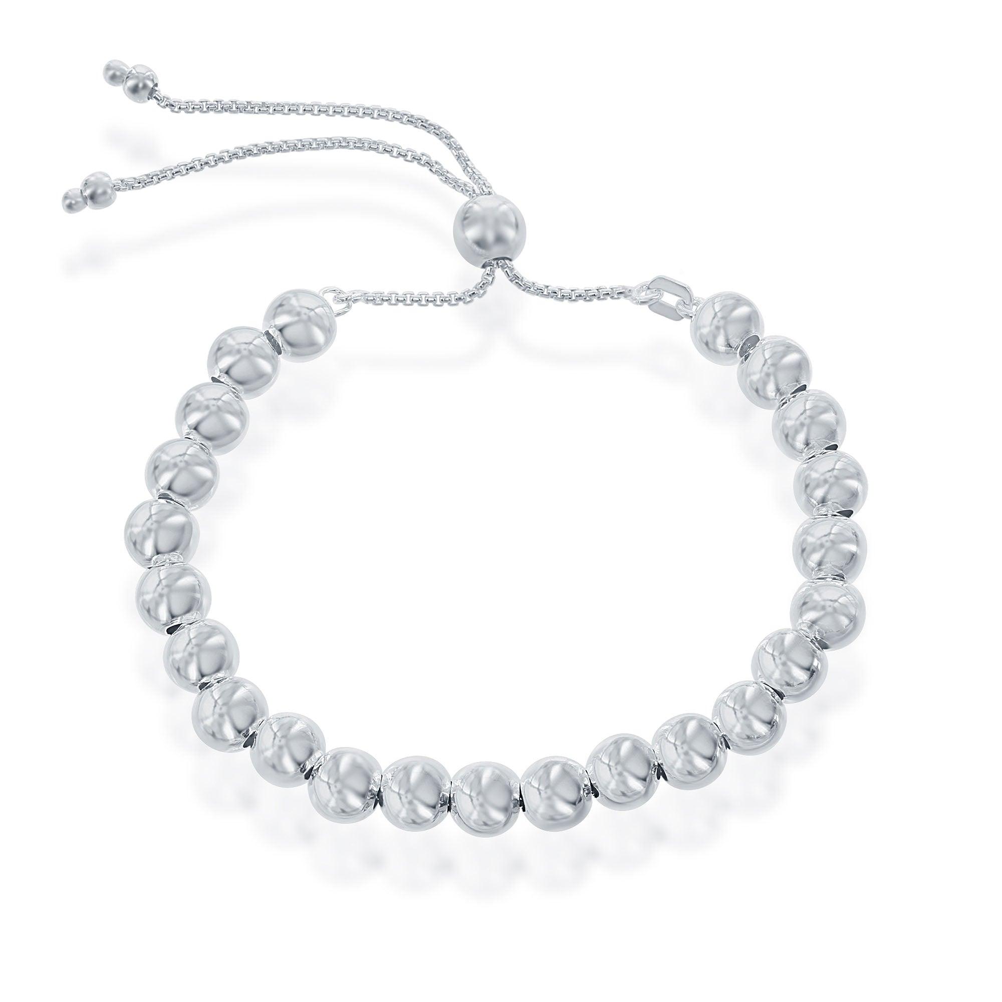 アクセサリー Silver Beaded Bracelet / Medium Silver Bead Bracelet – Shop Mira Estell