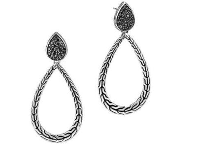 STERLING SILVER BLACK SAPPHIRE EARRINGS - Tapper's Jewelry 
