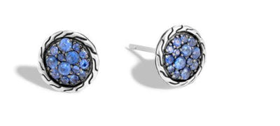STERLING SILVER BLUE SAPPHIRE EARRINGS
