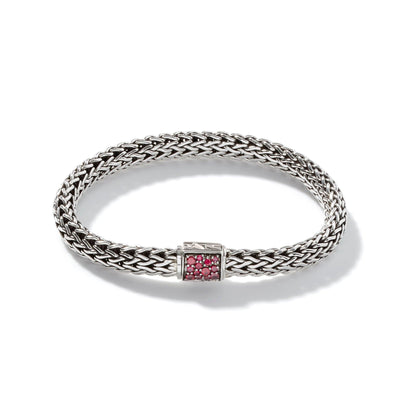 Sterling Silver Classic Chain Reversible Bracelet
Ruby and Black Sapphire - Tapper's Jewelry 