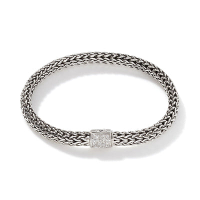 Sterling Silver Classic Chain Reversible Diamond and Sapphire  Bracelet - Tapper's Jewelry 