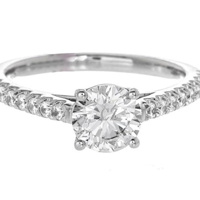 Sterling Silver Cubic Zirconia and Diamond  Ring Mounting - Tapper's Jewelry 