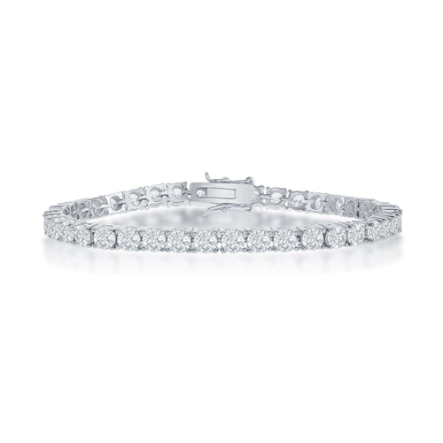 Sterling Silver Cubic Zirconia Eternity Bracelet
