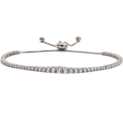 STERLING SILVER CUBIC ZIRCONIA BRACELET - Tapper's Jewelry 