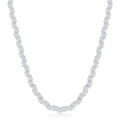 STERLING SILVER CUBIC ZIRCONIA NECKLACE - Tapper's Jewelry 