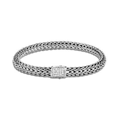 Sterling Silver Diamond and Black Sapphire  Bracelet - Tapper's Jewelry 