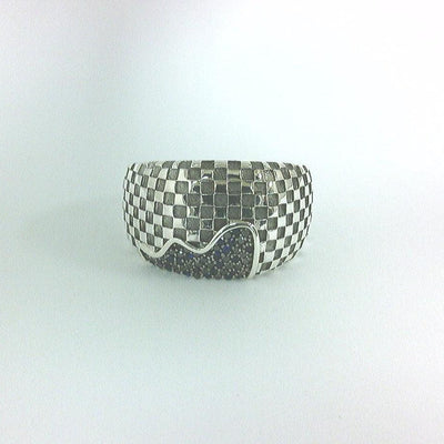 Sterling Silver Diamond and Sapphire  Ring - Tapper's Jewelry 